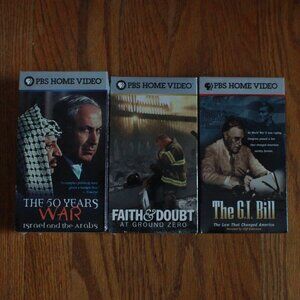 Vintage Trio of PBS Home Video Military/War Documentary VHS Tapes